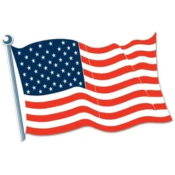 USA Flagge aus Pappe 45 cm