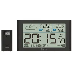 Hama Wetterstation »Sylt« mit Außensensor schwarz schwarz