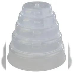 Westfalia Mikrowellen-Abdeckungen 5-teilig Set – Spritzschutz für Mikrowelle, transparent, spülmaschinengeeignet