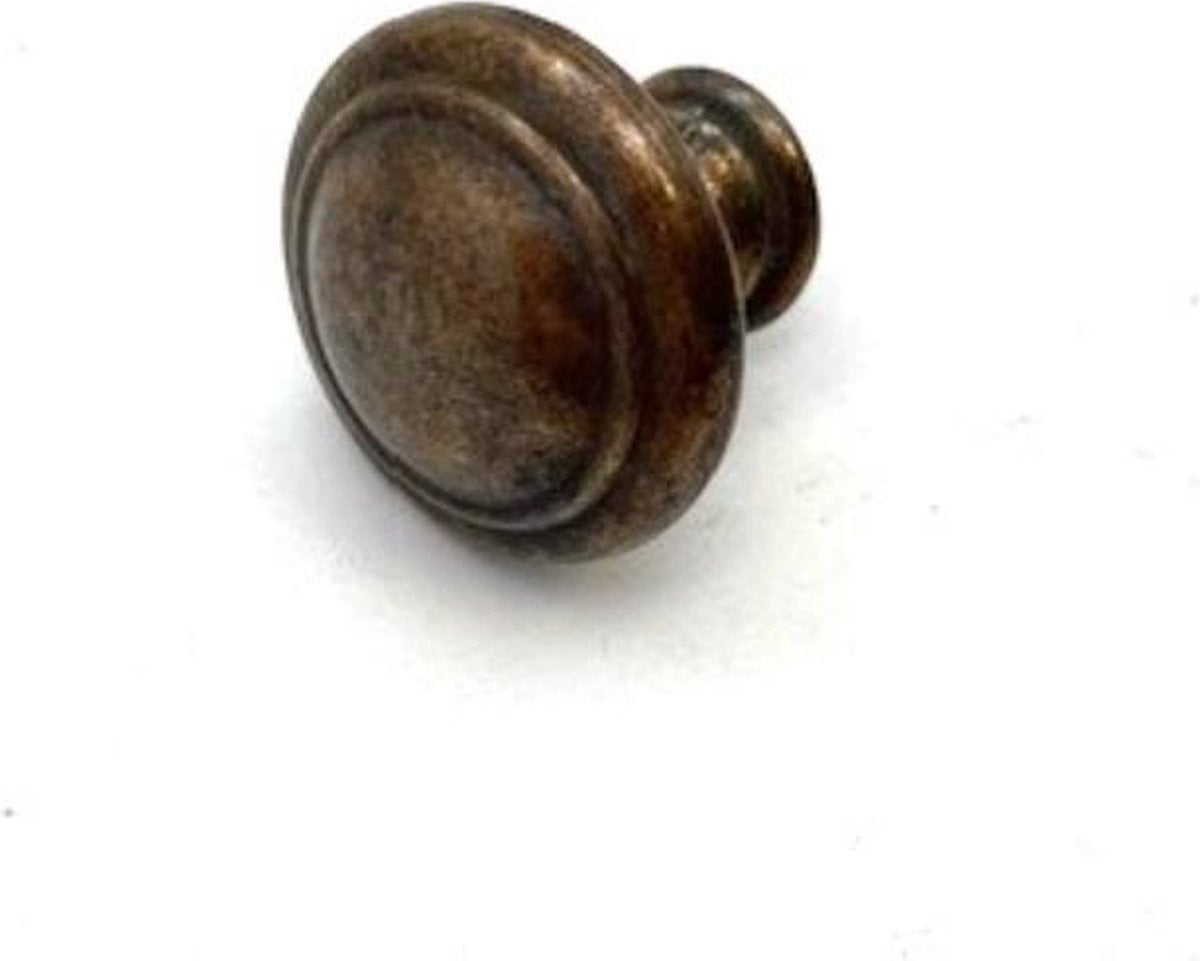 Giusti Antieke Messing Knop met Facet 35mm