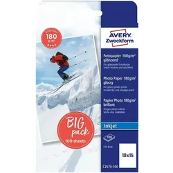 Avery Zweckform Fotopapier »C2570-100« 10,0 x 15,0 cm 180 g/m2 100 Blatt
