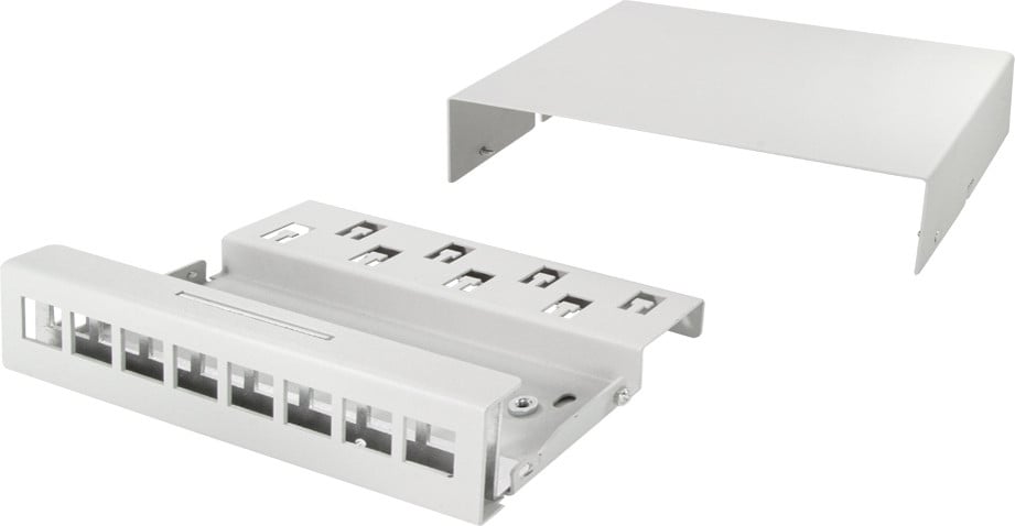 LogiLink Professionele NP0093 Verdeeldoos, 8-poorts, lichtgrijs