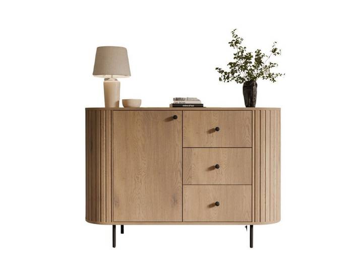 Compleo Kommode mit Schubladen, japandi eiche cremona, Perfekt für den Flur ZANTO