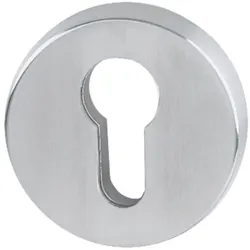 Hoppe, Türgriff + Türgarnitur, Schutz-Rosette E42NSA Edelstahl F69 rund ohne Zylinderabdeckung Stärke 12 mm (Türgriff)