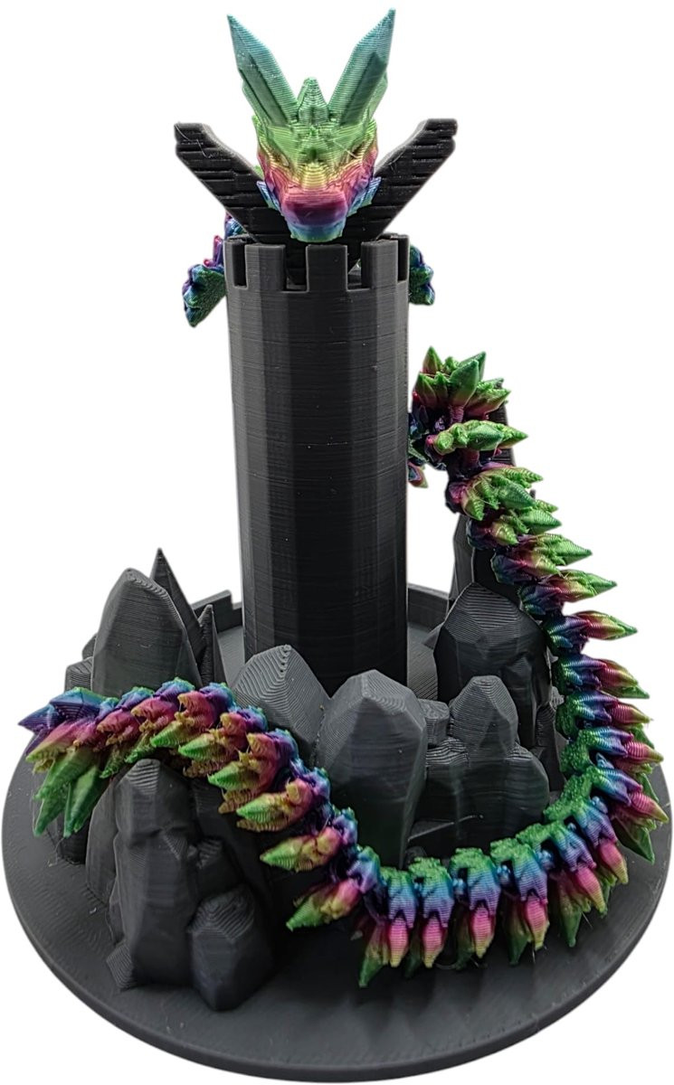 MORANQ Kristallen Draak Gewricht Rainbow 3D Print