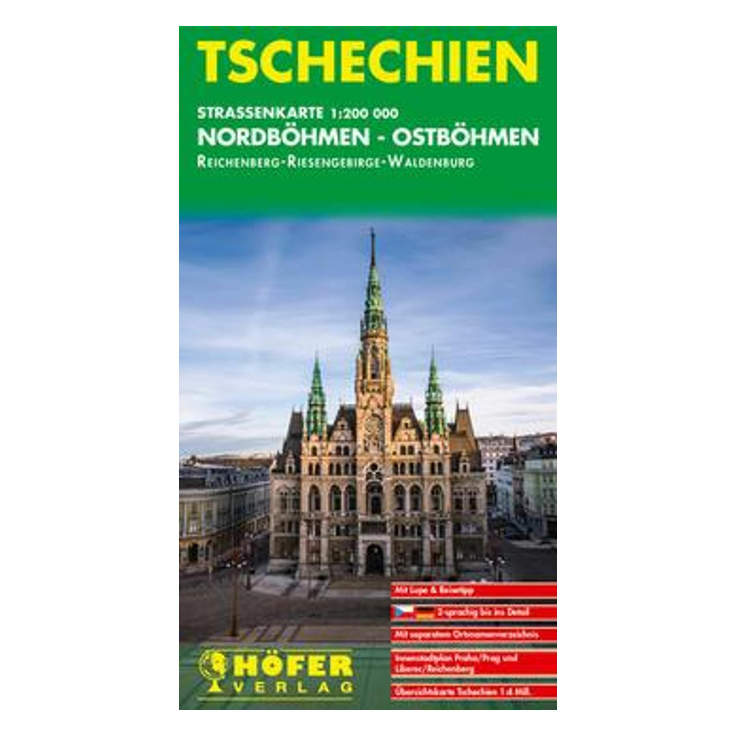 Höfer Strassenkarte Tschechien, Nordböhmen-Ostböhmen (35205375)