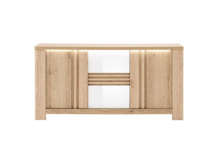 Buffet 3 portes PALAZZO imitation chêne/ blanc