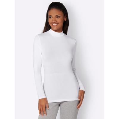 Unterziehshirt WÄSCHEPUR, Damen, Gr. 38, 2 Stk., Normalgrößen, weiß, 95% Modal, 5% Elasthan, Turtleneck, Unterhemden