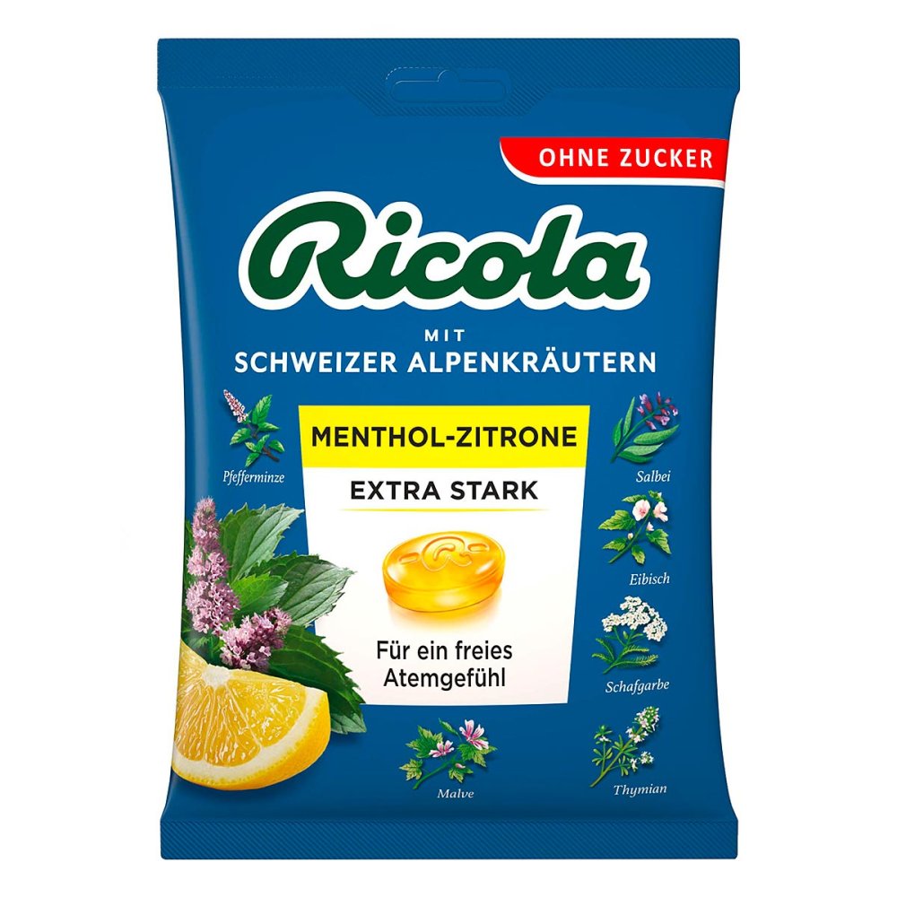MARVECS GmbH Ricola ohne Zucker Menthol-Zitrone Extra Stark Bonbons 18043547