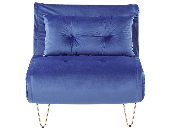 SCHLAFSOFA Samtstoff Marineblau Vestfold