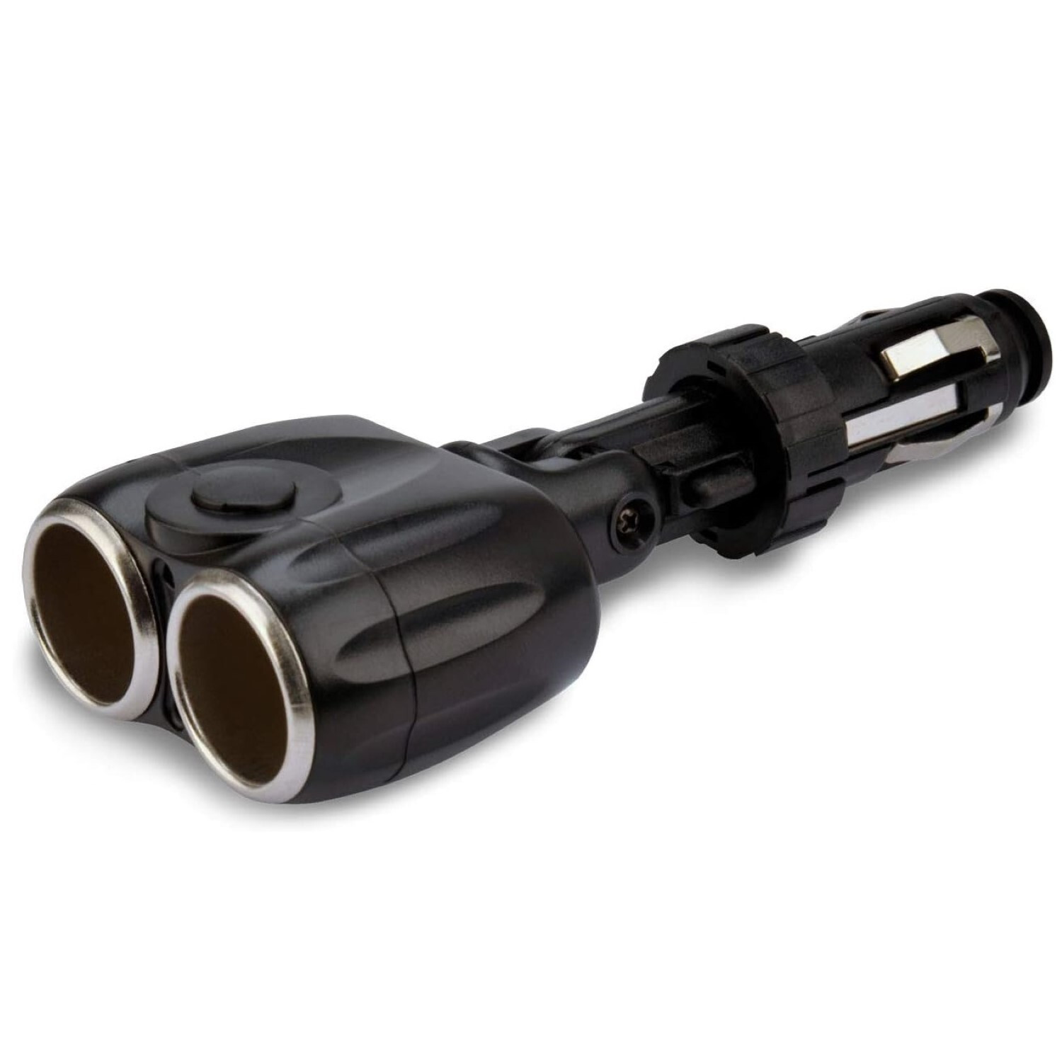 Cartrend Stopcontact met 2 aansluitingen, 90 graden geknikt