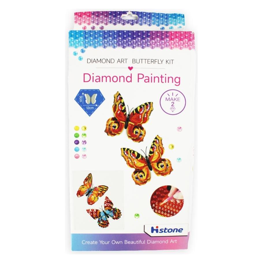 Magni PRACHT Diamond Painting Schmetterling mit Magnet orange 2 Stück (58523430)