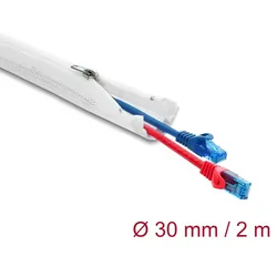 DELOCK Geflechtschlauch mit Reißverschluss 2 m x 30 mm weiß