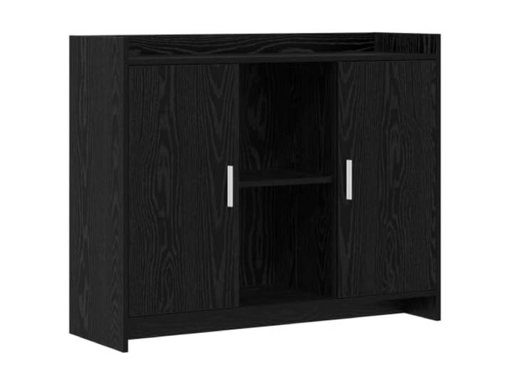 Favemtsl Sideboard Kommode mit 2 Türen 98,5 x 33 x 80 cm PB Schrank Vielseitiger Beistellschrank für Schlafzimmer und Essbereich mit 3 stabilen Regalebenen und griffigen Metallstangen.