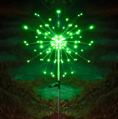 Inspire Curations LED Solar Firework Garden Light Outdoor Starburst Landscape Stake green 200led