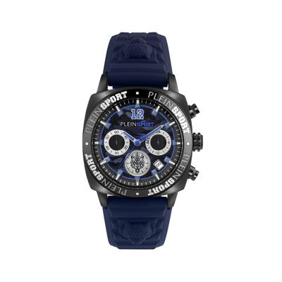 Luxusuhr PLEIN SPORT "Wildcat Chrono", blau (24, navy), Armbanduhren, Herren