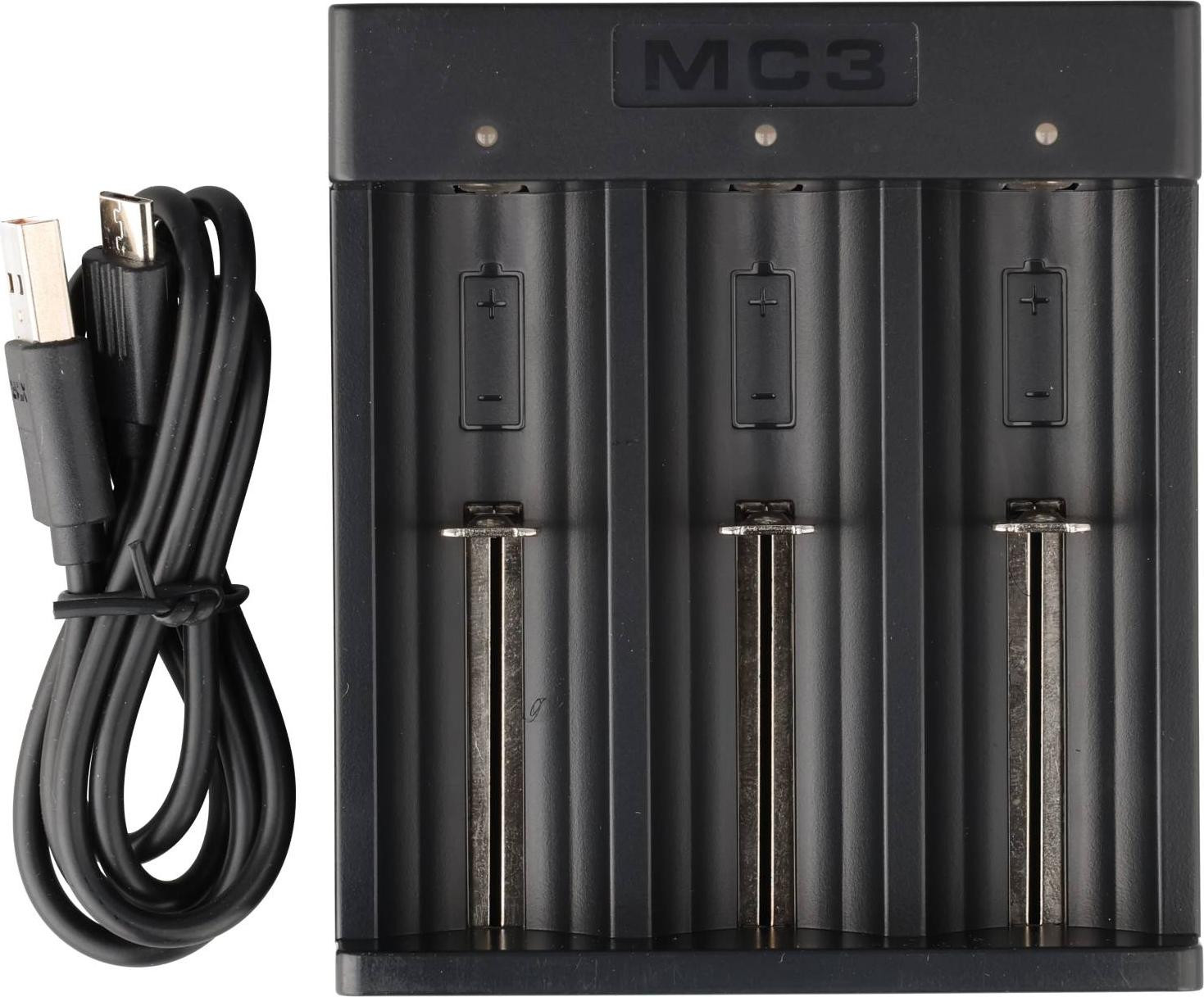 XTAR MC3 Compacte oplader met 3 oplaadpunten voor Li-ion batterijen