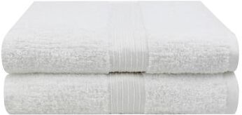 Farberware FBT-006-W-2 Bright White Cotton Yarn-Bath Towel - 2PC