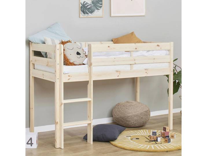 Hochbett Eco Comfort Kiefer massiv, LF: 70x160 cm