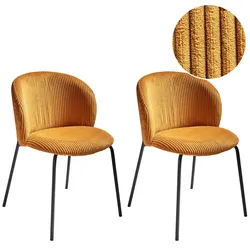 ESSZIMMERSTUHL 2er-Set Cord Orange Miles