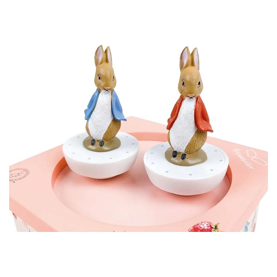 Trousselier Spieluhr tanzend Peter Hase, Erdbeeren magnetisch (S95861)