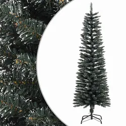 vidaXL Künstlicher Weihnachtsbaum mit Ständer Schlank Grün 150 cm PVC