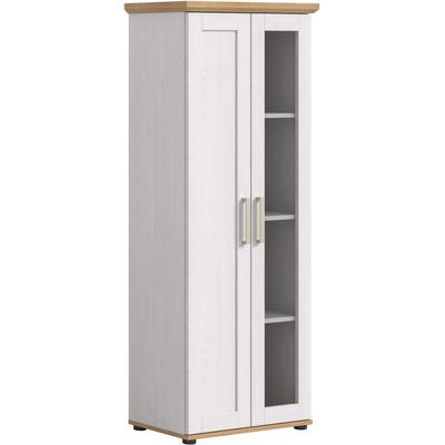 Vitrine HOME AFFAIRE "Cosenza, Höhe 161 cm, 2 Türen, 4 Fächer", weiß, B:64cm H:161cm T:37cm, FSC-zertifizierter Holzwerkstoff, Schränke, Vitrine, Vitrine, Höhe 161 cm, Wohnzimmer, Esszimmer
