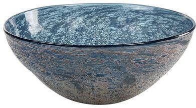 "Uttermost Genovesa Aqua Glass Bowl - 14.25""W x 6""H x 14.25""D"
