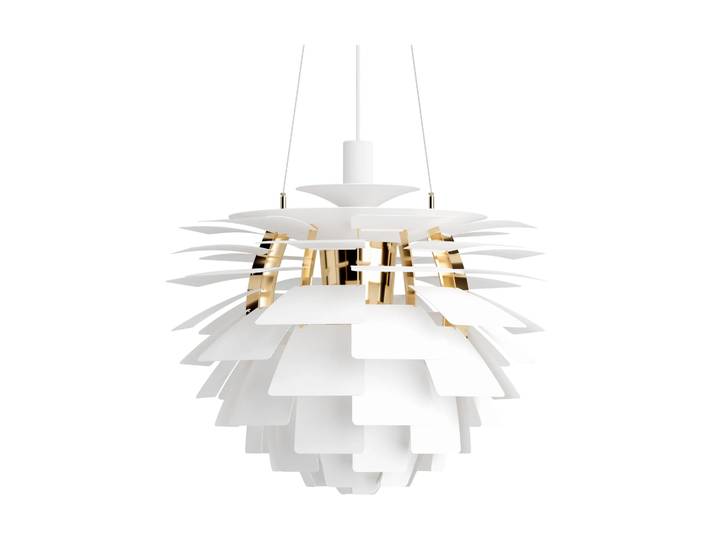 Louis Poulsen Suspension PH Artichoke Ø60cm Soft white-brass metallised