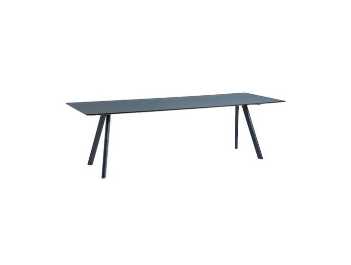 HAY CPH30 2.0 eettafel 90x250 cm Smokey blue linoleum-Deep blue