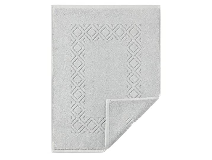 Egeria Denver Badvorleger, 50 x 70 cm, 1er Pack – weiche und saugfähige Badematte, Rutschfester Badezimmerteppich/Duschvorleger, waschmaschinenfest, ideal für Bad und Dusche – Farbe: Grau