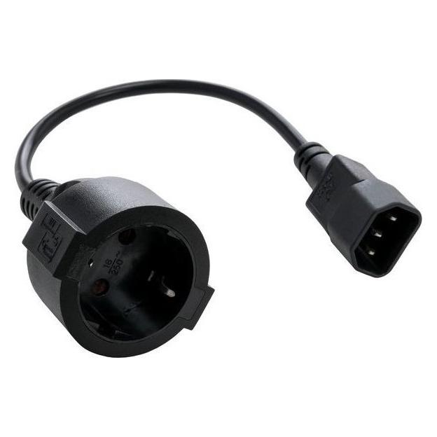 C-Tech power adapter C14 (M) -> schuko (F), 15 cm (0.15 m) (CB-PWRC14MF)
