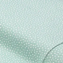 Baumwollstoff Pünktchen "Mona", mint/weiß