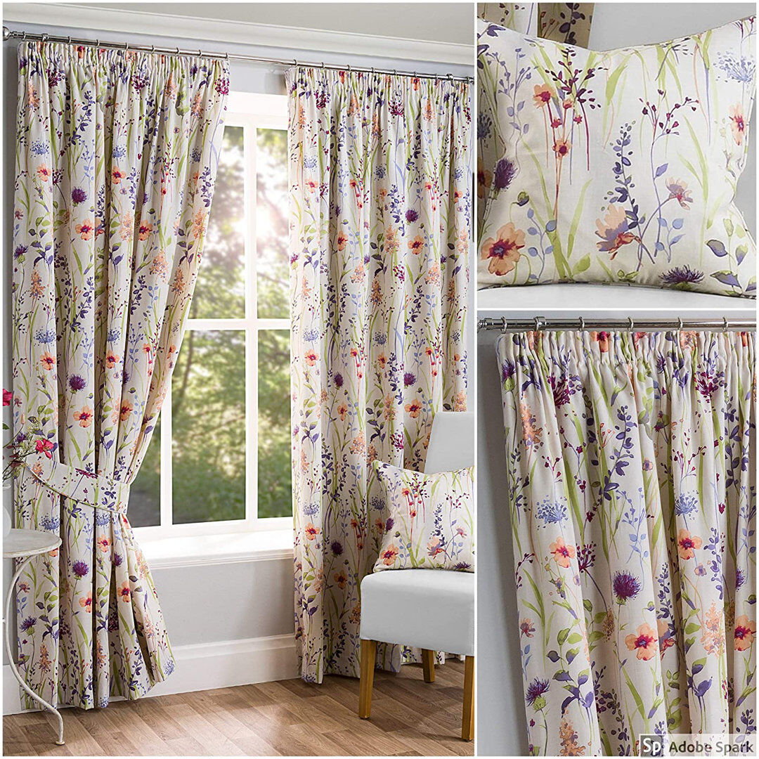 Rosalind Wheeler Royale Semi Sheer Curtain Pair Width 229 x Drop 229 cm