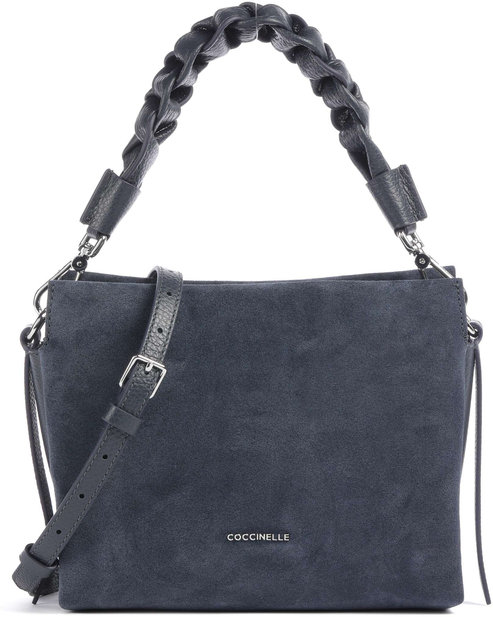 Coccinelle Boheme Suede Handtasche aus Leder, blau