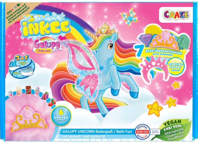 Craze INKEE Galupy Unicorn set pour le bain pour enfant