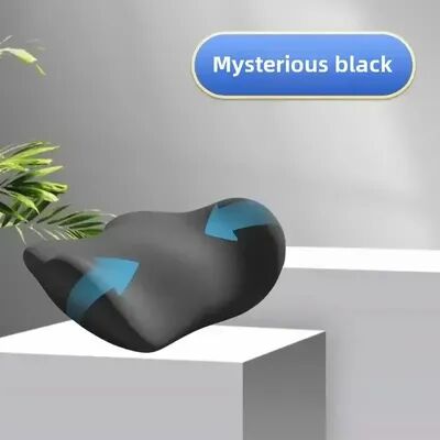 Youfap Market Lumbar Pillow Ergonomic Soft Comfortable Memory, Cotton Bed Lumbar Protrusion Back Support, Lumbar Support Cushion black