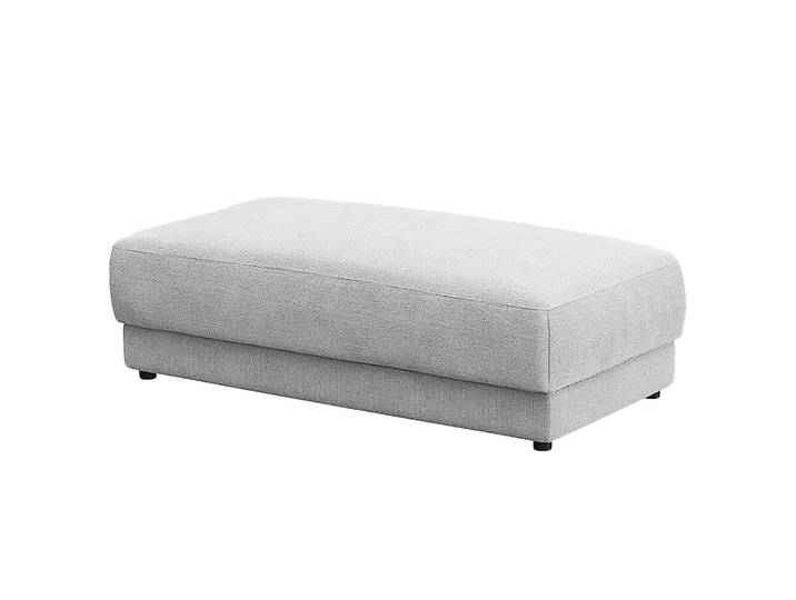 Repose-pieds capitonné rectangle 134 x 45 x 65cm Gris/Gris lumineux Tissu Amila: Gris clair