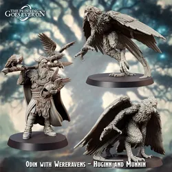 Odin with Wereravens aus Asgard Amusement von The Printing Goes Ever On