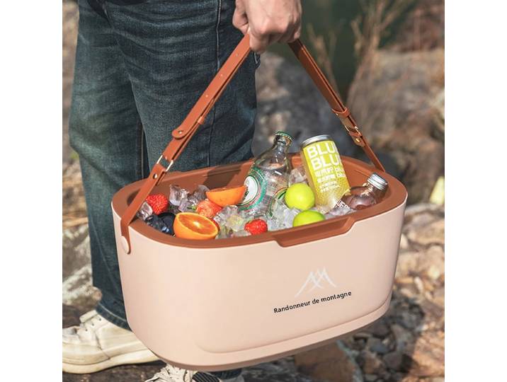Glacière isotherme Mountainhiker 20L avec sangles, réfrigérateur portable pour voiture, stockage alimentaire extérieur, pêche, camping