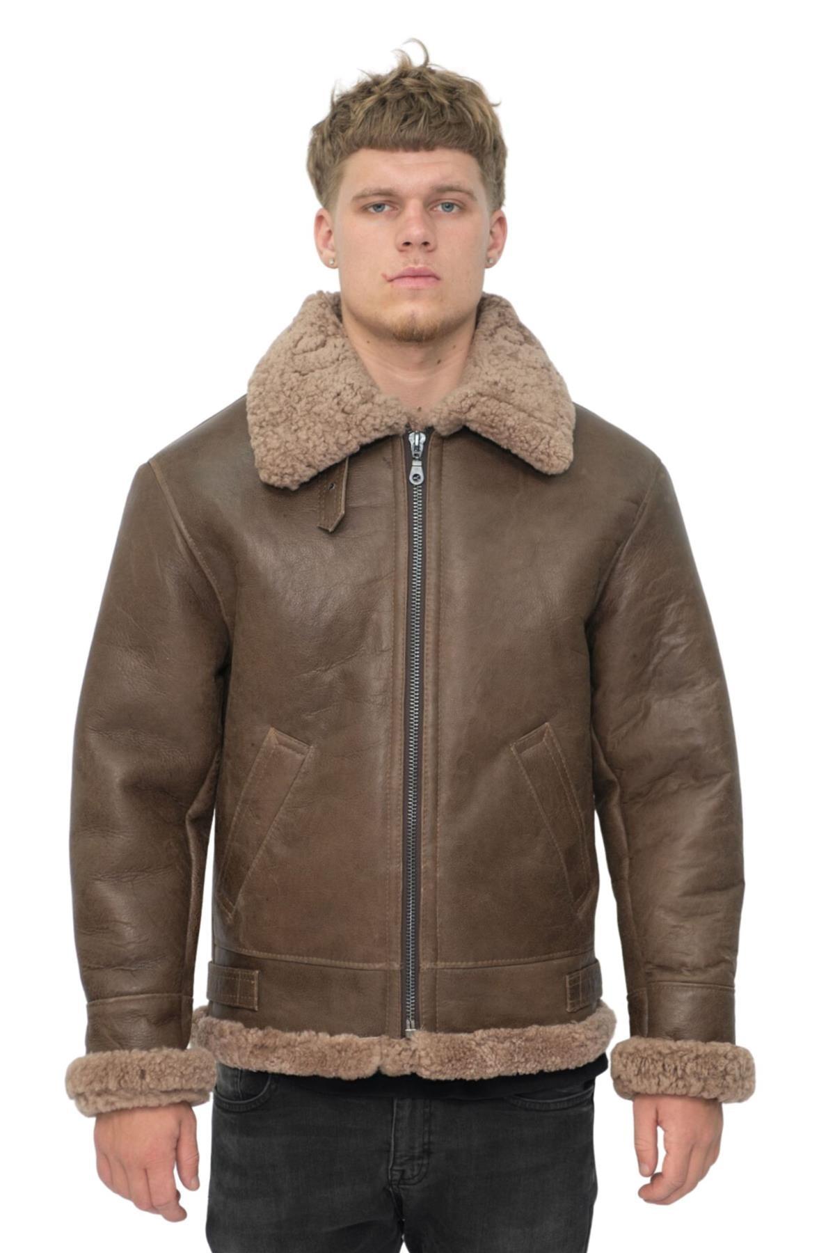 Herren B3 WW2 Fliegerjacke aus Schafsleder-Houston