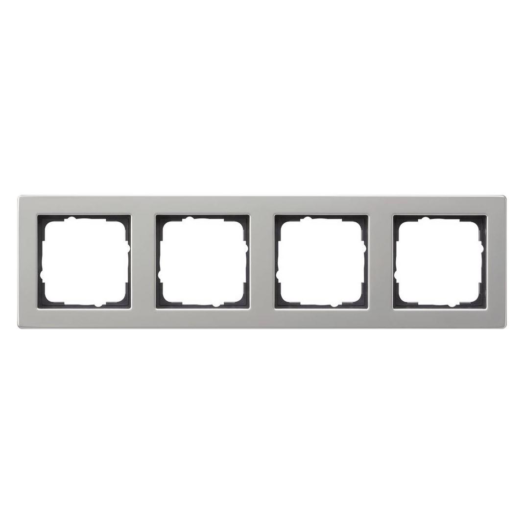 Gira 021433 Abdeckrahmen 4f E2 Edelstahl (021433)