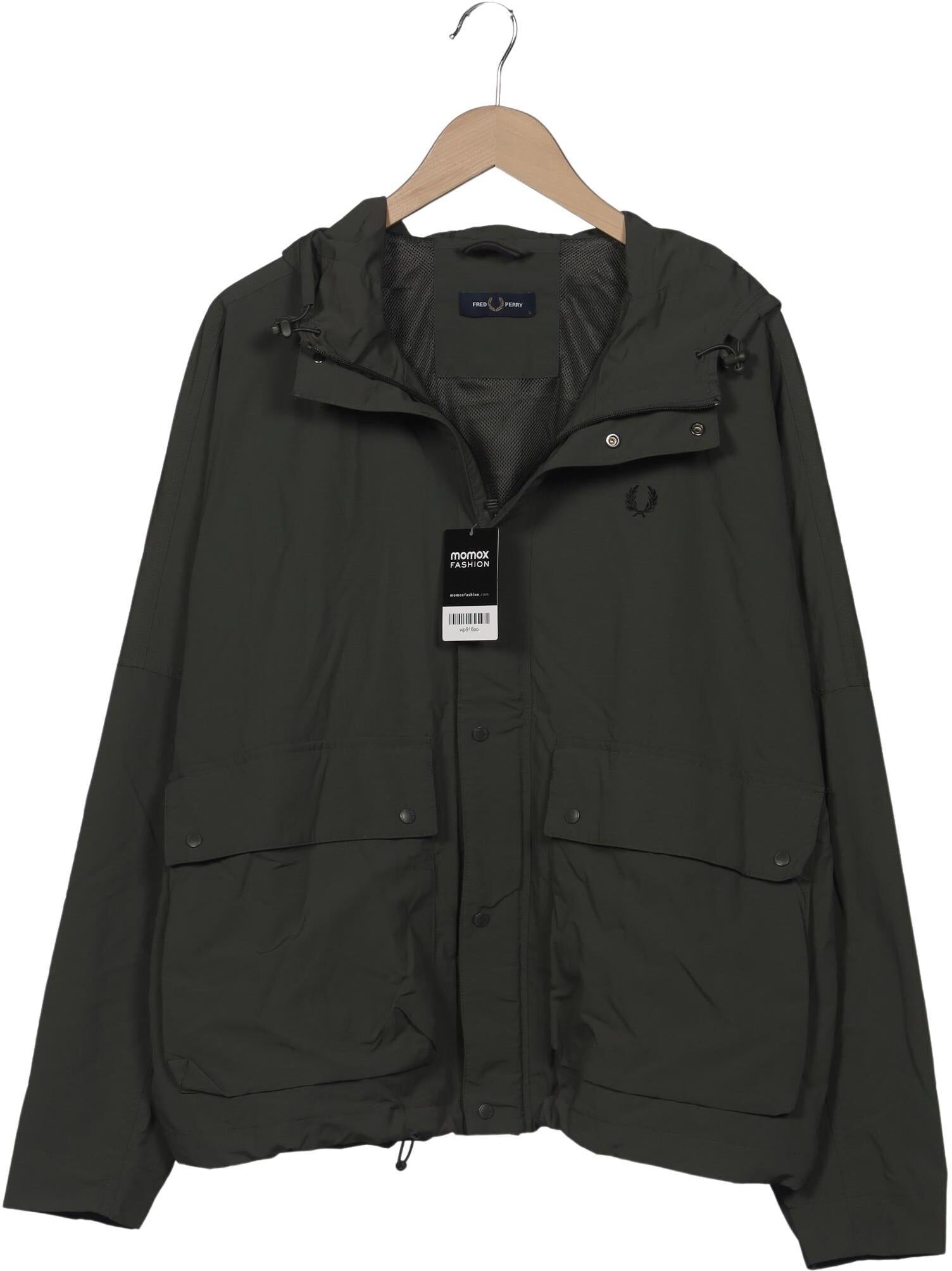 Fred Perry Herren Jacke, Grün, Gr. L, Synthetik - Second Hand