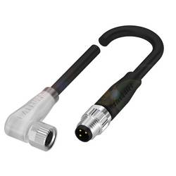BALLUFF BCC02RN Verteilerleitung Buchse, gewinkelt, Stecker, gerade 0.30 m Polzahl Sensoren: 3, 3 1 St.