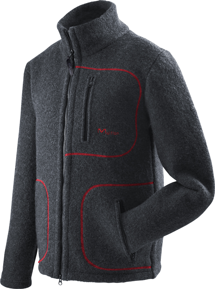 Mufflon W100 Mu-Klaas anthracite-Nähte rot L