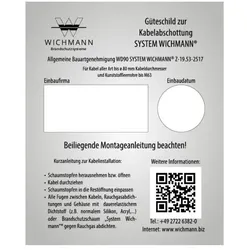 WICHMANN Kennzeichnungsschilder WD90, 20er Set