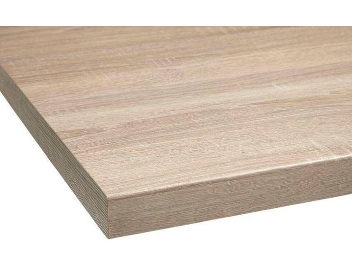 Arbeitsplatte OPTIFIT Luzern , braun (eichefarben), B:200cm H:3,8cm T:60cm, Holzwerkstoff, Tischplatten, 38 mm stark, Tiefe 60 cm, große Auswahl an Breiten