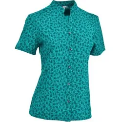 MAUL Damen Bluse Mondsee - 1/2 Bluse mit Muster, Größe 50 in Blau Blau