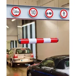 Höhenbegrenzer, reflektierend, rot/weiß, inkl. Aufhängung