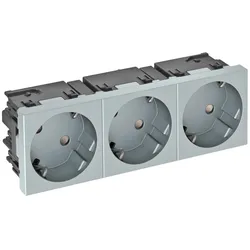 OBO Bettermann Vertr Steckdose 33 Grad, 3-fach STD-D3SC AL3